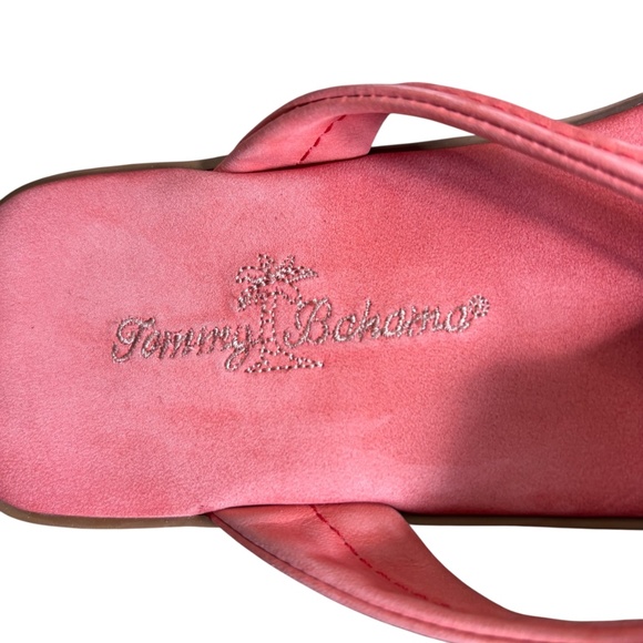 Tommy Bahama Relax‎ Tahini Nubuck Leather Sandals Cherry Size 10 Early 2000s - Picture 9 of 11
